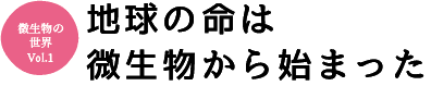 地球の命は微生物から始まった