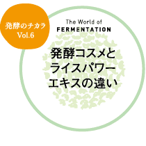 発酵の世界 発酵コスメとライスパワーエキスの違い